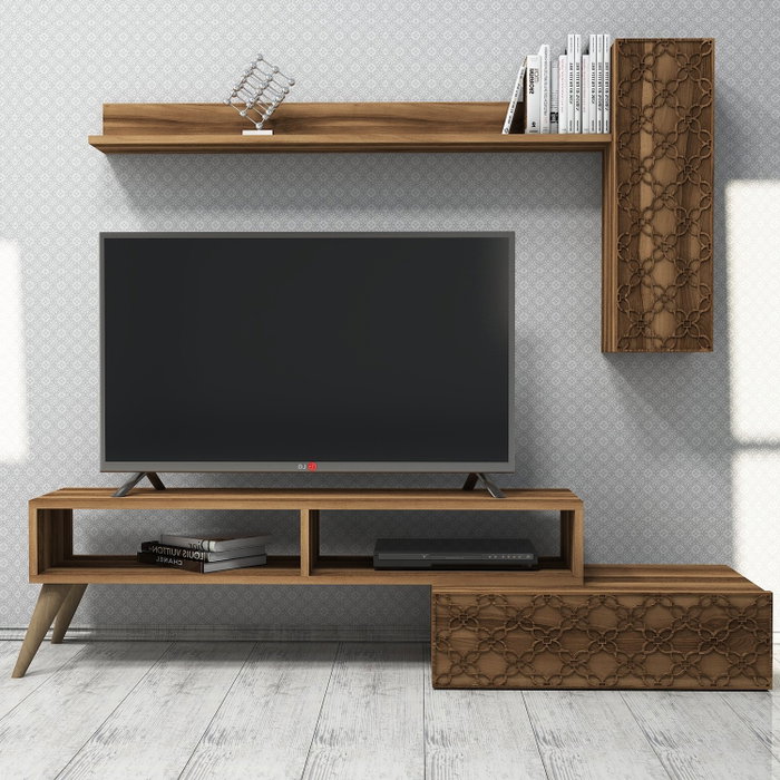 Hanah Home Planet Mueble de TV Nogal